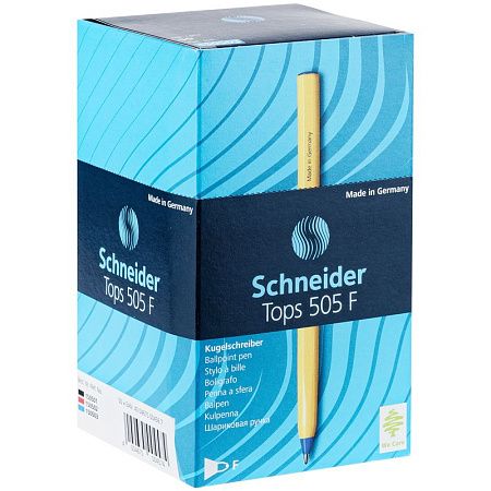 Ручка шариковая Schneider "Tops 505 F" синяя, 0,8мм, оранжевый корпус 