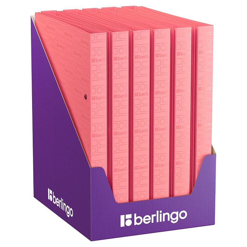 Папка на 2 кольцах Berlingo "Your Way", А4, 24мм, 600мкм, коралловая, D-кольца, с внутр. карманом 