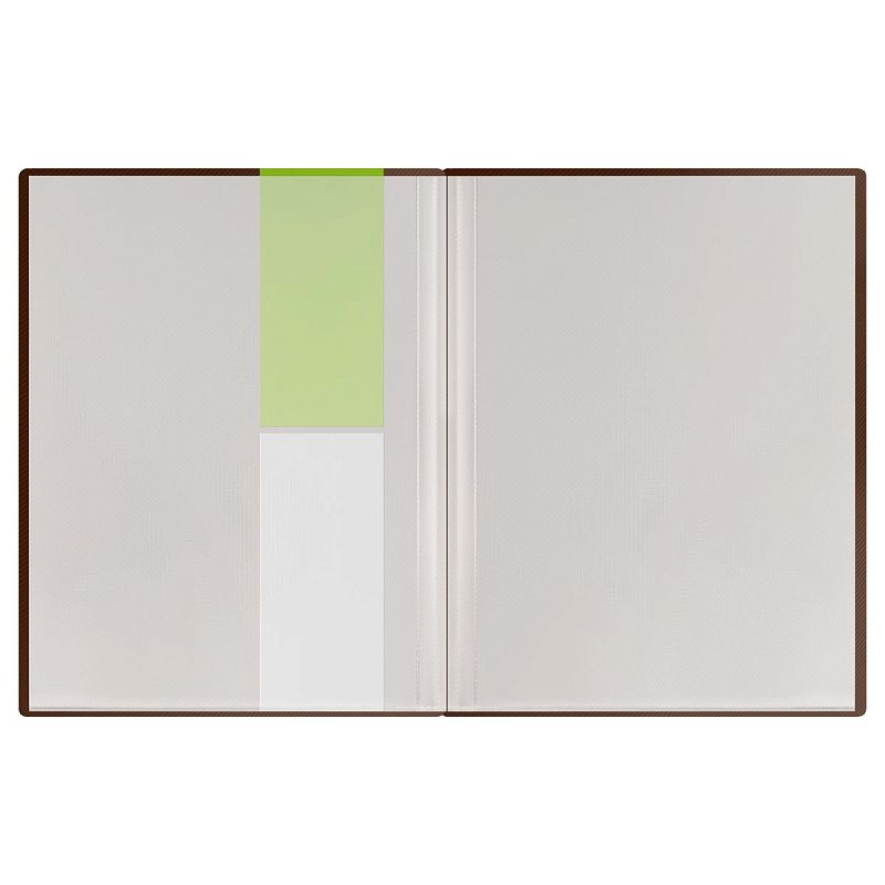 Папка с 20 вкладышами на гребне СТАММ "Диагональ" А4, 14мм, 700мкм, пластик, шоколад 