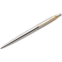 Ручка шариковая Parker "Jotter Stainless Steel GT" синяя, 1,0мм, кнопочн., подарочная упаковка