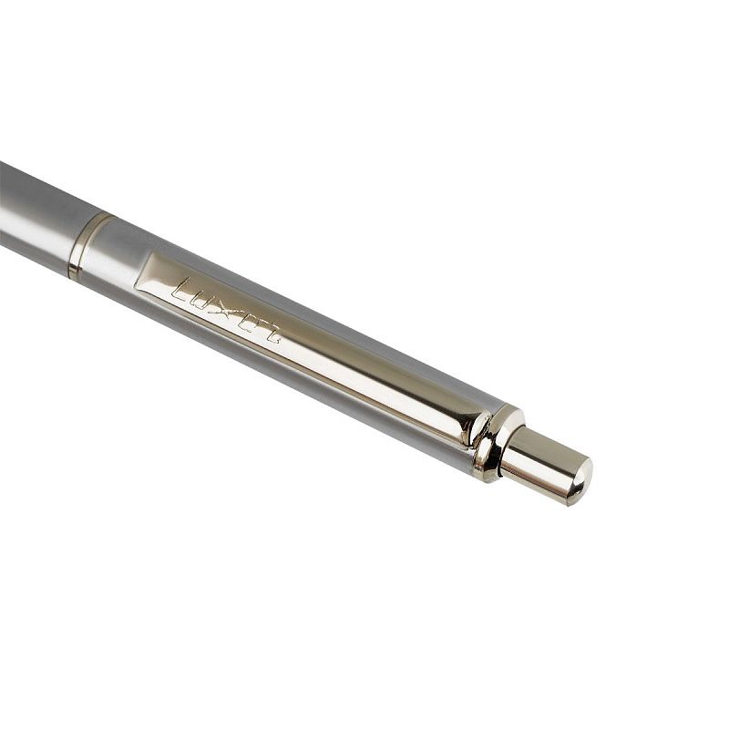 Ручка шариковая Luxor "Cosmic" синяя, 1,0мм, корпус хром, кнопочный механизм, футляр 