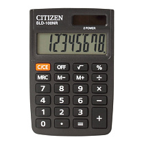 Калькулятор карманный CITIZEN SLD-100NR (90х60 мм), 8 разрядов, двойное питание