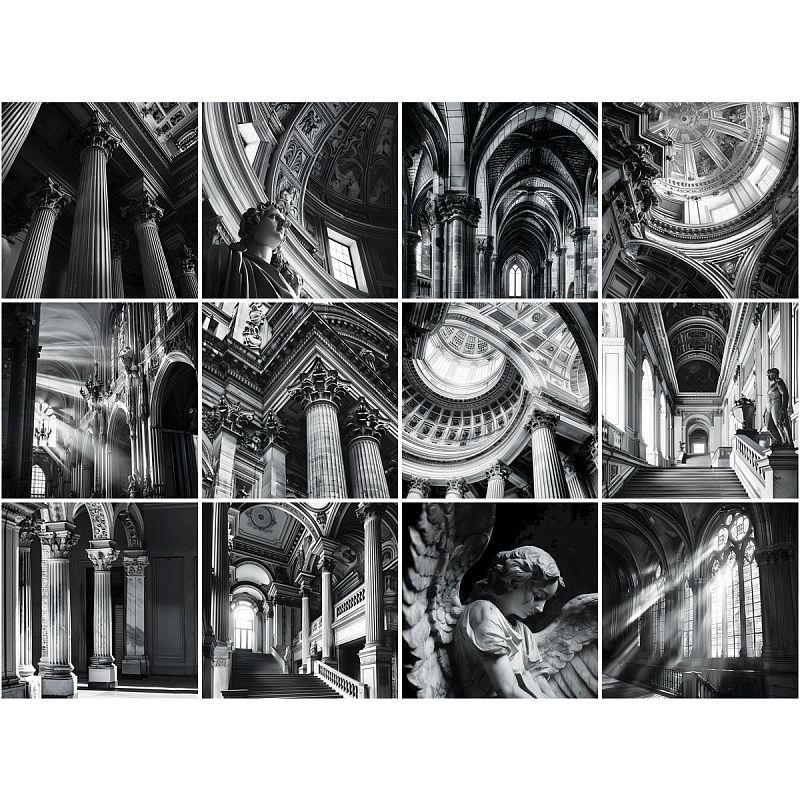 Календарь настенный перекидной на скрепке, 290*290 мм 12л. BG "Архитектура", 2026г.