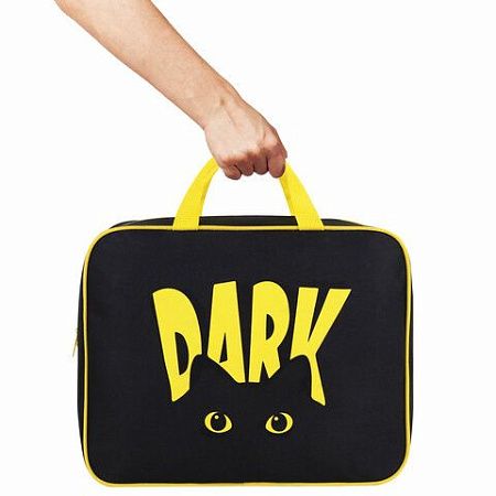 Папка на молнии с ручками BRAUBERG А4, 1 отделение, полиэстер, 80мм, Dark cat, 272178 