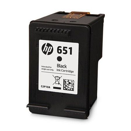 Картридж струйный HP (С2P10AE) Ink Advantage 5575/5645/OfficeJet 202, №651, черный, оригинальный, ресурс 600 стр., C2P10AE 