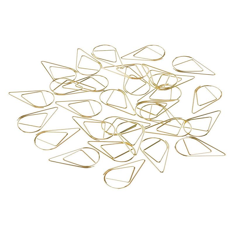 Скрепки фигурные 25мм, MESHU "Little Drops", 30шт., пакет с замком зип лок, европодвес