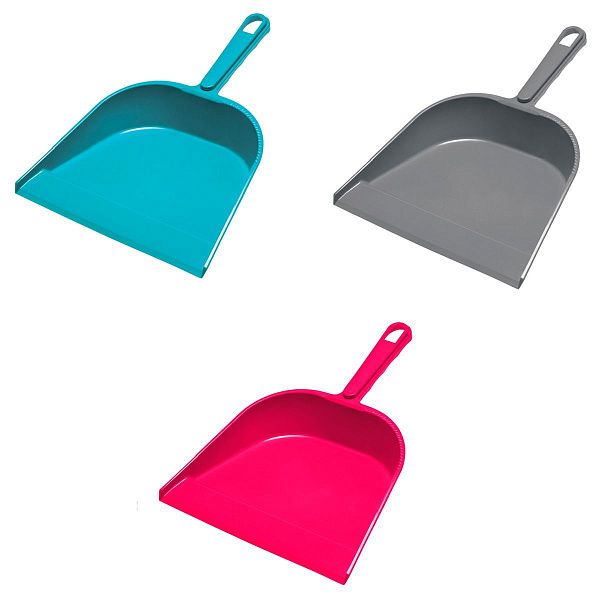 Совок для мусора York, низкая ручка, ширина 23см, пластик, цвет ассорти