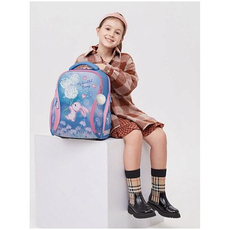 Ранец Berlingo Nova "Cute bunny" 37*28*18см, 2 отделения, 2 кармана, анатомическая спинка 