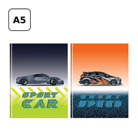 Бизнес-блокнот А5, 80л., BG "Sport Car", глянцевая ламинация, тиснение голографической фольгой