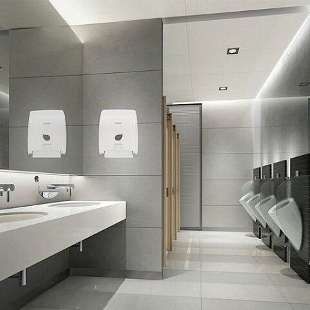 Диспенсер для полотенец в рулонах LAIMA PROFESSIONAL ECO (Система H1), механический, белый, ABS-пластик, 606550 