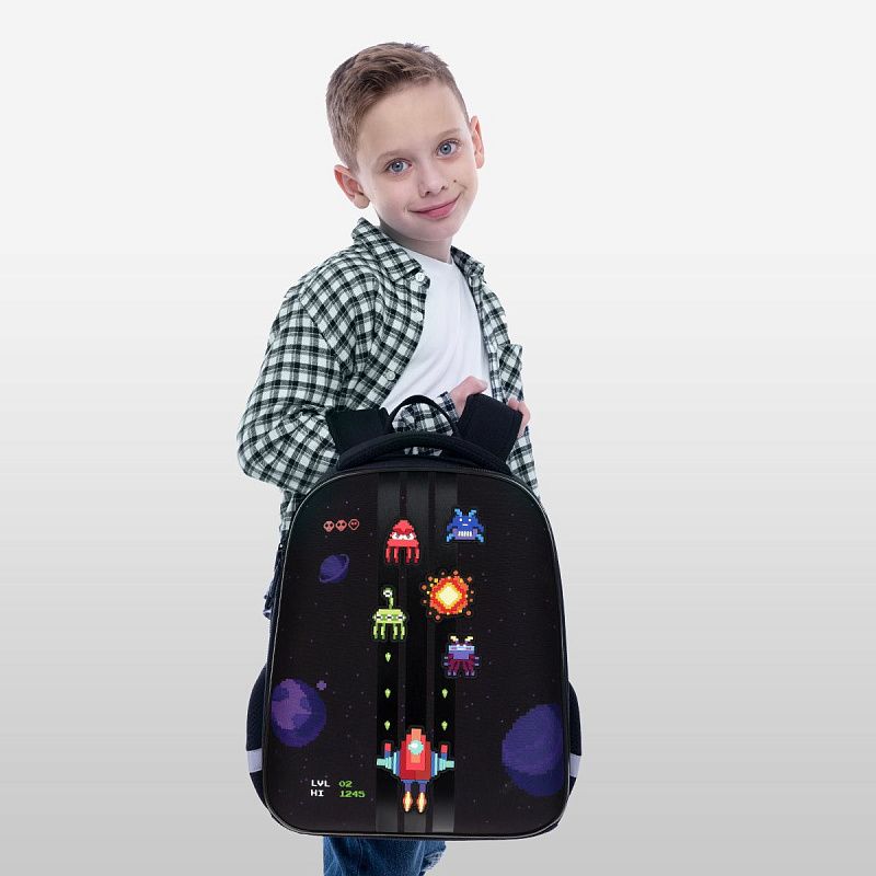 Ранец Berlingo Expert Mini "Space Battle" 36*27*14см, 2 отделения, 2 кармана, анатомическая спинка 