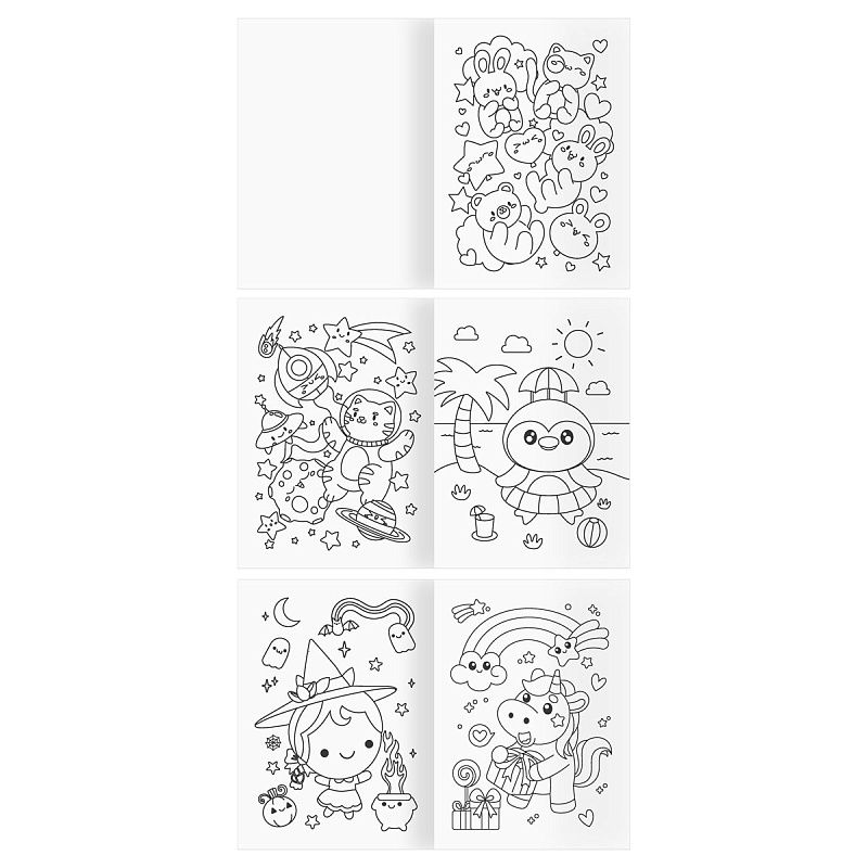 Раскраска А5, 16 стр., ТРИ СОВЫ "Для девочек"