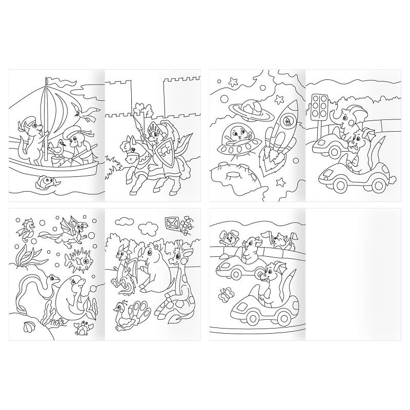 Раскраска А4, 16 стр., ТРИ СОВЫ "Для мальчиков"