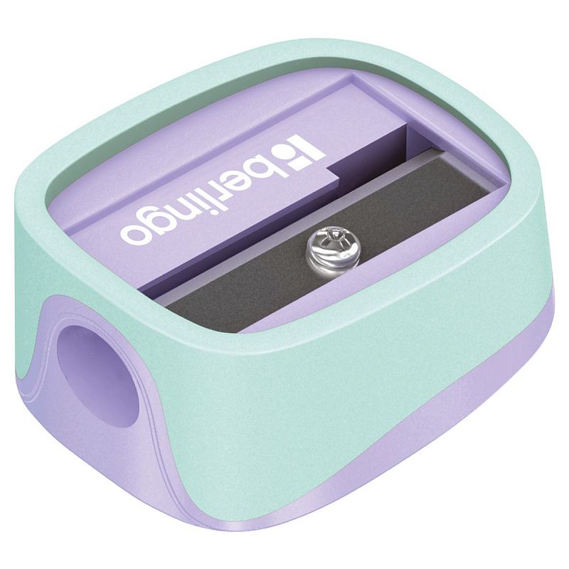 Точилка пластиковая Berlingo "Haze" 1 отверстие, ассорти, туба 