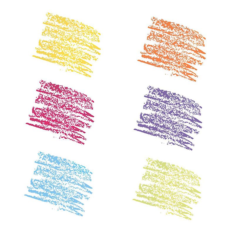 Набор цветных мелков асфальтовых JOVI, 6шт., 6цв., круглый, картонная коробка 