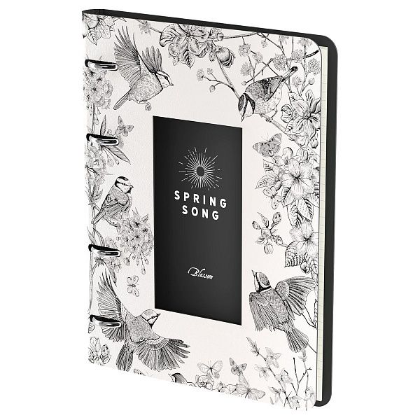 Тетрадь на кольцах А5, 80л. ЛАЙТ, кожзам, Greenwich Line "Spring song", тон. блок