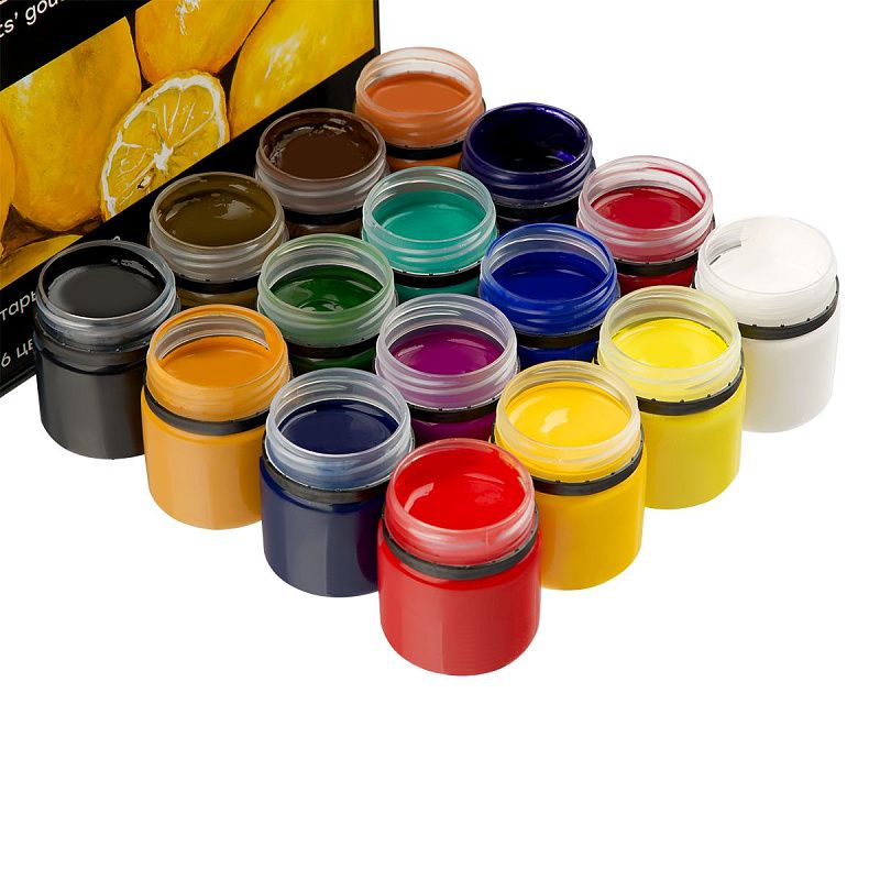 УЦЕНКА - Гуашь художественная Гамма "Старый мастер", 16 цветов, 40мл, картон. упаковка