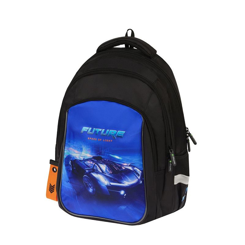 Рюкзак Berlingo Comfort "Speed of light" 38*27*18см, 3 отделения, 3 кармана, эргономичная спинка 