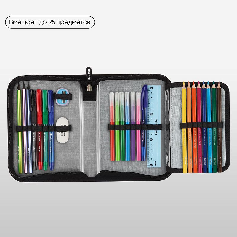 Пенал 1 отделение, 200*140*40 Berlingo "Trailblazer", дополнительная откидная секция, полиэстер 