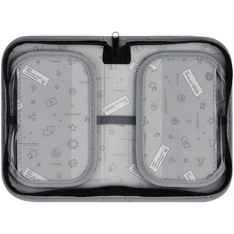 Пенал 1 отделение, 200*130 ArtSpace "Cat", две откидные секции, ткань 