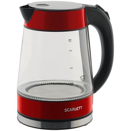 Чайник электрический Scarlett SC-EK27G79, 1,7л, 2200Вт, стекло/пластик