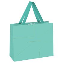 Пакет подарочный 32*26*12см MESHU "Monocolor. Tiffany", отд. фольгой, матовая ламинация