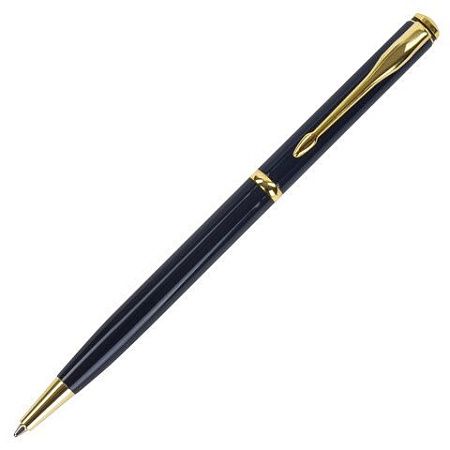 Ручка подарочная шариковая GALANT "Arrow Gold Blue", корпус темно-синий, золотистые детали, пишущий узел 0,7 мм, синяя, 140653 