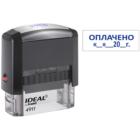 Штамп Ideal "ОПЛАЧЕНО, дата" 38*14мм (161489)