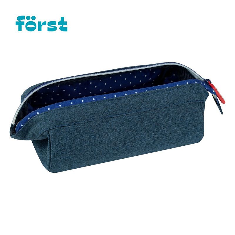 Пенал мягкий 1 отделение, 200*130*80 Först "Denim", полиэстер 