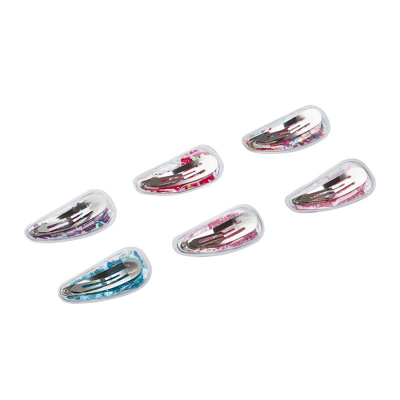 Заколки для волос MESHU, клик-клак, наполнитель, ассорти, 2шт., европодвес