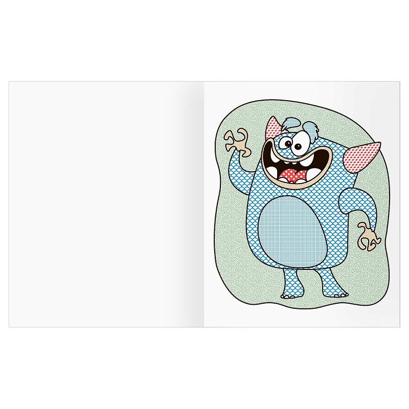 Раскраска водная 200*250 ТРИ СОВЫ "Раскрась водой. Смешные монстрики", 8стр.