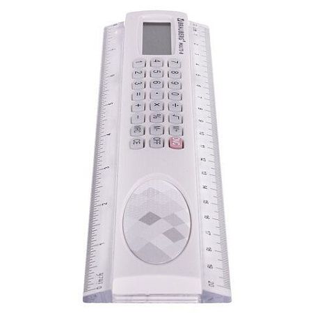 Линейка с калькулятором 20 см BRAUBERG MULTI-8 (53x210 мм), 8 разрядов, 250540