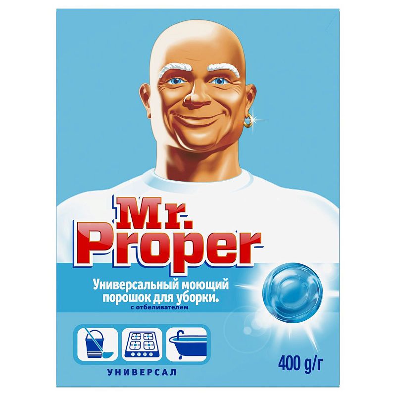 Универсальный моющий порошок Mr.Proper "Отбеливающий эффект", 400г 
