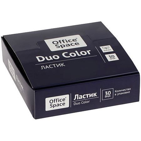 Ластик OfficeSpace "Duo Color", прямоугольный, ECO-ПВХ, 59*21*10мм 