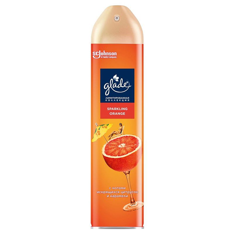Освежитель воздуха аэрозольный Glade "Sparkling Orange", 300мл 