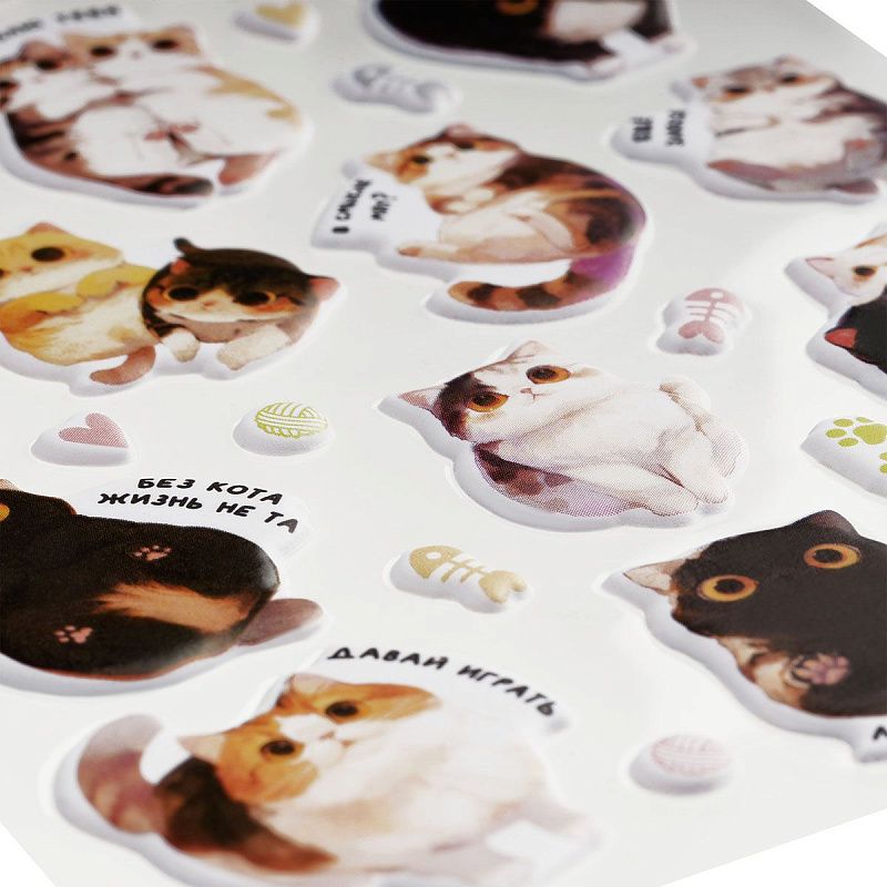 Наклейки объемные MESHU "Sweet pie", 10*23см, инд. уп., европодвес