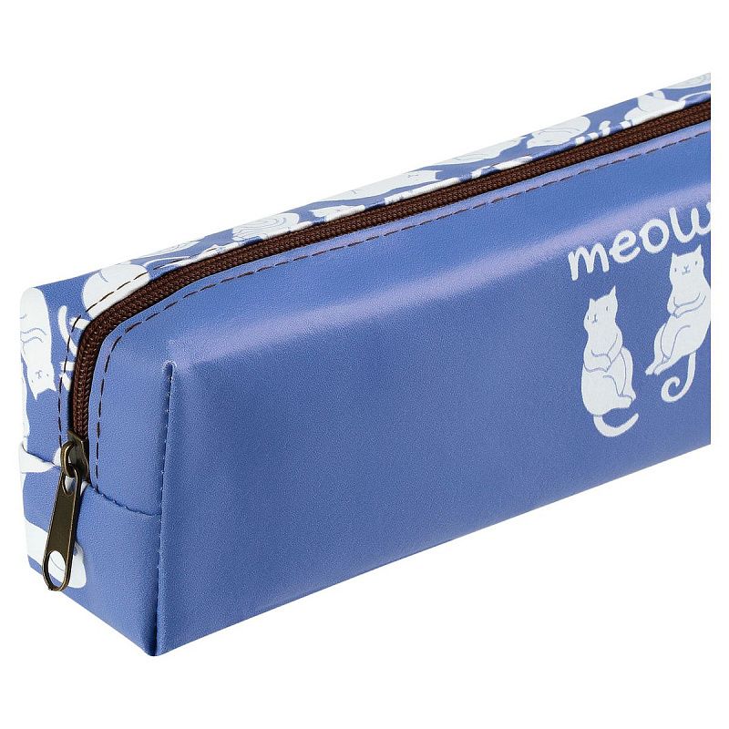 Пенал мягкий 200*55*40 MESHU "Meow", искусственная кожа 