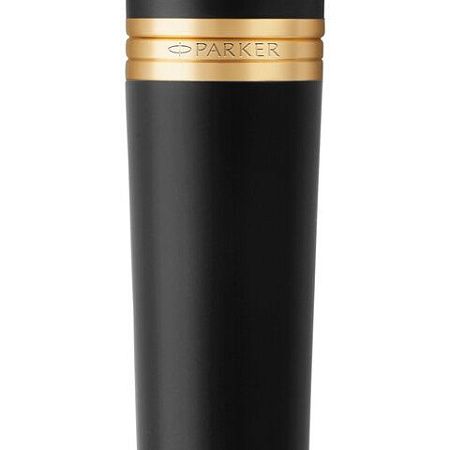 Ручка перьевая PARKER "Urban Core Muted Black GT", черный матовый лак, позолота, синяя, 1931593 