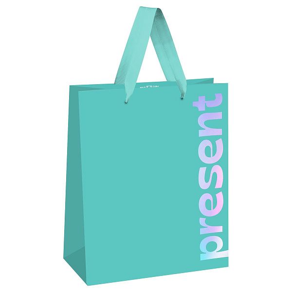 Пакет подарочный 26*32*12см MESHU "Bright present", фольга, матовая ламинация