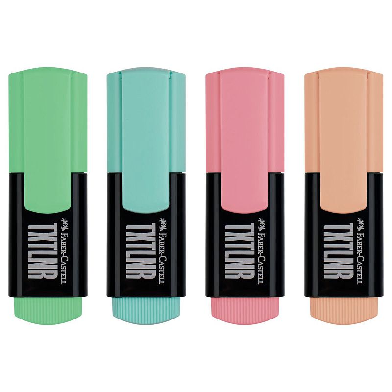 Набор текстовыделителей Faber-Castell "Pastel mini" 04 цв., пастельные ассорти, 1-5мм, картон, европодвес 
