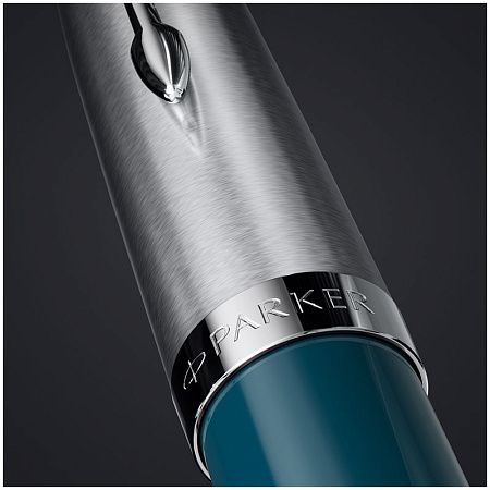 Ручка перьевая Parker "51 Teal Blue CT" черная, 0,8мм, подарочная упаковка 