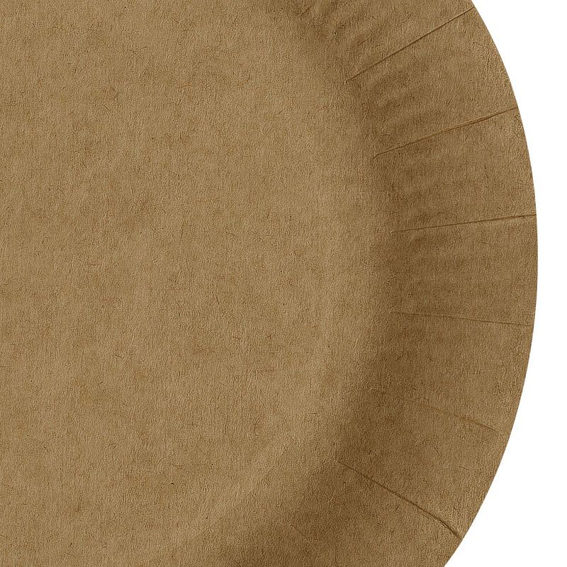 Тарелки одноразовые бумажные OfficeClean, набор 100шт., крафт, 230мм