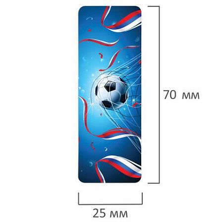 Закладки для книг МАГНИТНЫЕ c высечкой, "FOOTBALL", набор 6 шт., 35х25 мм, BRAUBERG, 113161 