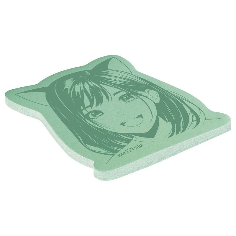 Самоклеящийся блок фигурный MESHU "Anime girl", 40л., европодвес, ассорти