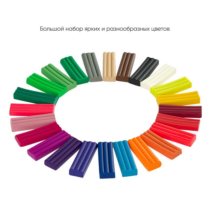 Пластилин восковой мягкий Гамма "Пчелка", 24 цвета, 360г, со стеком, картон. упаковка