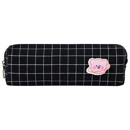 Пенал BRAUBERG, 1 отделение, полиэстер, Cute bear, черный, 19х4х6 см, 272303 