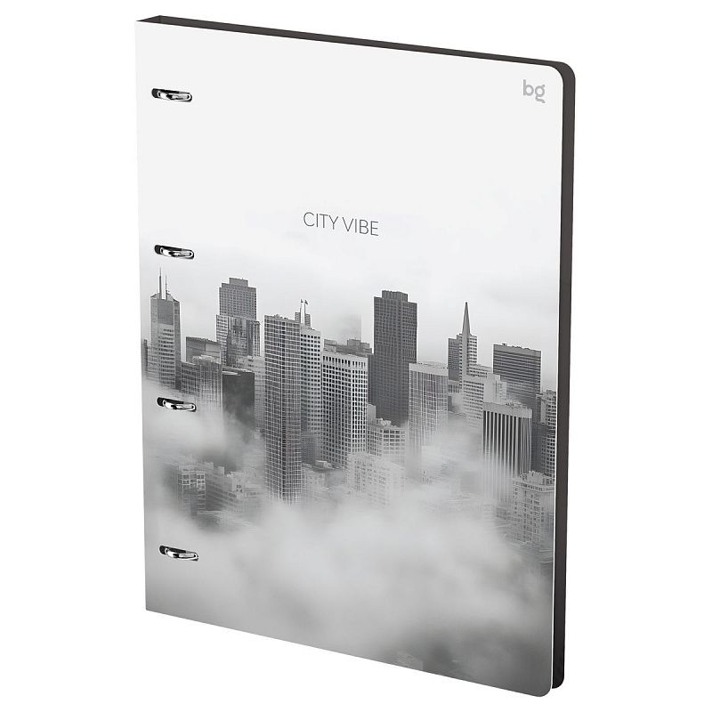 Тетрадь на кольцах А4, 120л., BG "City", картон, матовая ламинация