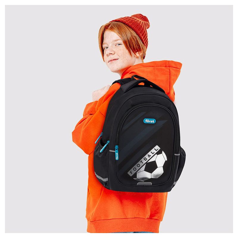 Рюкзак Först F-Cute "Football" 37*29*17см, 3 отделения, 2 кармана, анатомическая спинка 
