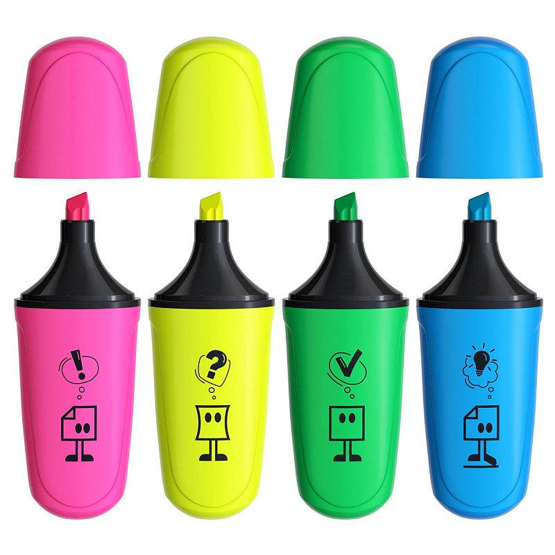 Набор текстовыделителей Berlingo "Textline HL100" мини, 04цв., 1-5мм, европодвес 