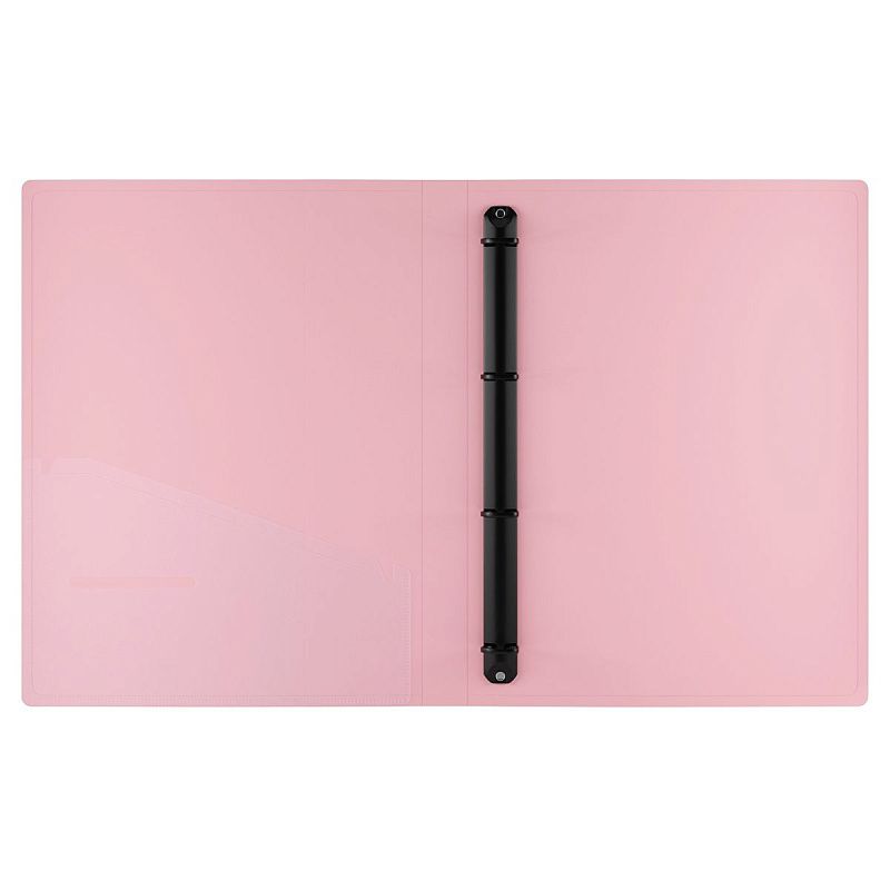 Папка на 4 кольцах Berlingo "Haze" A4, 24мм, 600мкм, D-кольца, с внутр. карманом, голубая, софт-тач 